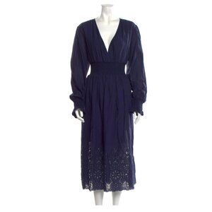 Roller Rabbit Navy Eyelet Midi Dress